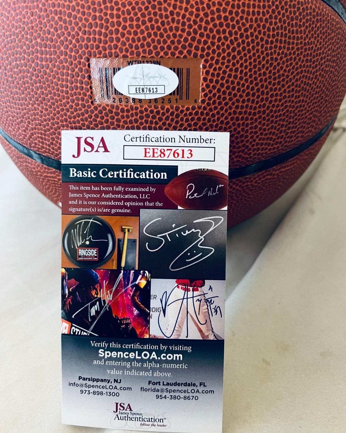 Katie Lou Samuelson UConn Huskies signed NCAA Basketball Ball autographed JSA