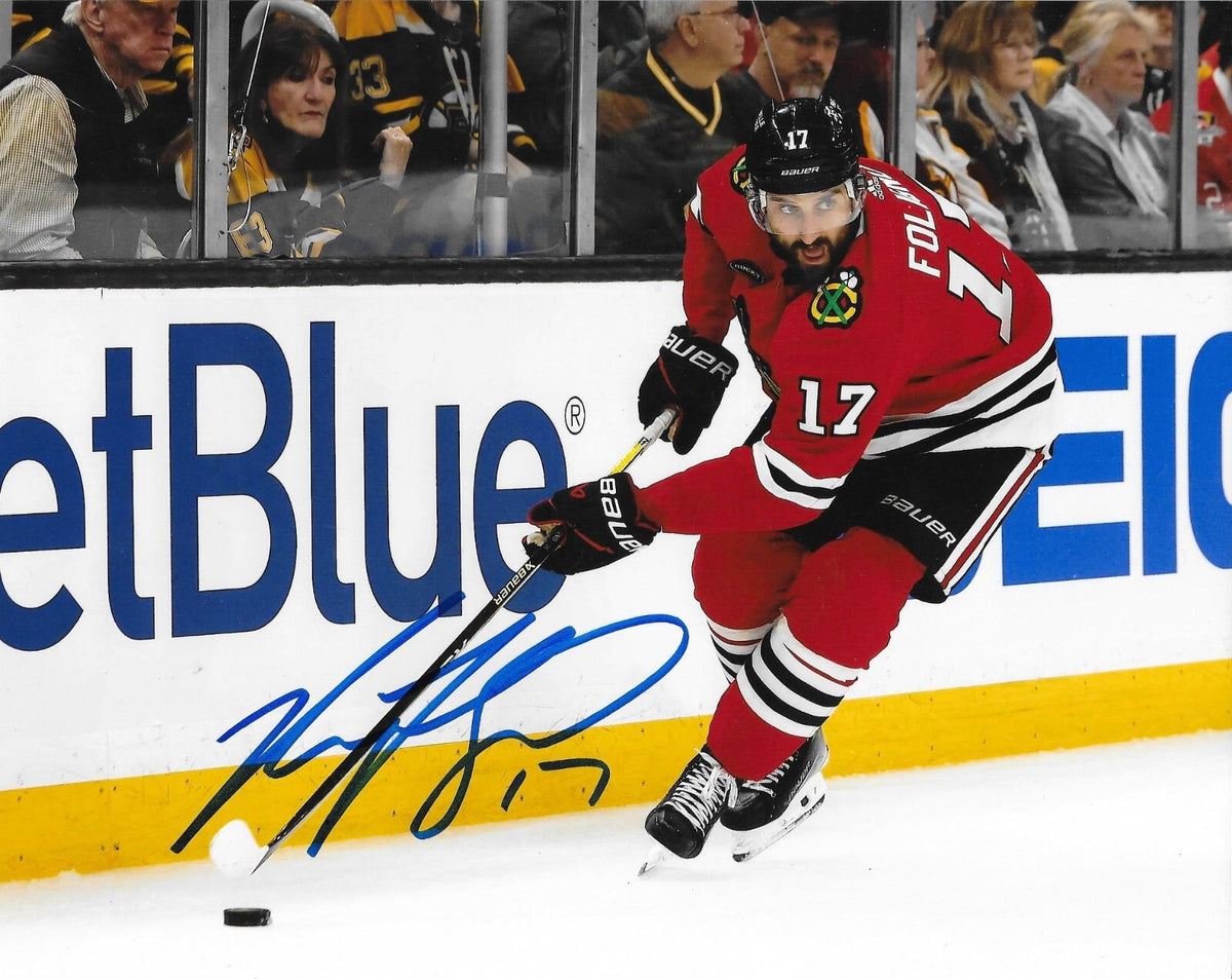 Nick Foligno signed Chicago Blackhawks 8x10 photo autographed Hawks #1