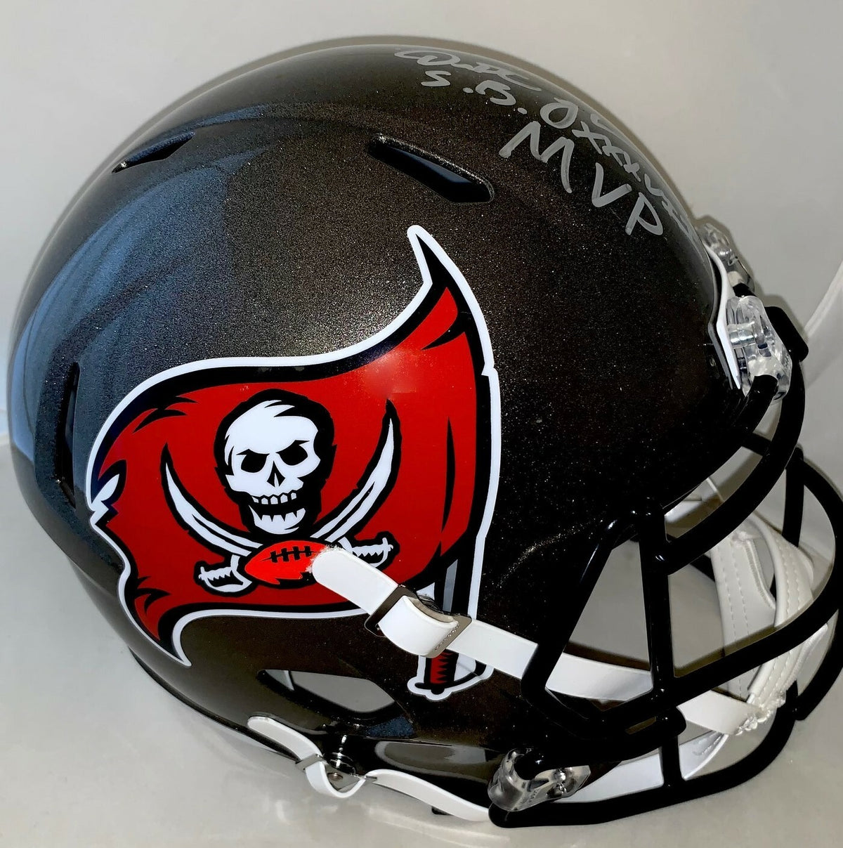 Dexter Jackson signed Tampa Bay Buccaneers Speed F/S Helmet W/ SB MVP Ins. JSA