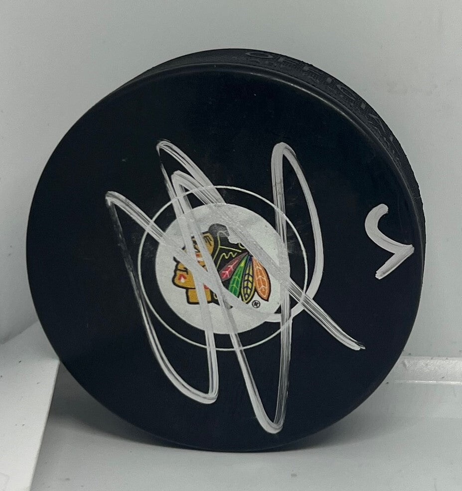Seth Jones signed Chicago Blackhawks Logo Puck autographed Hawks