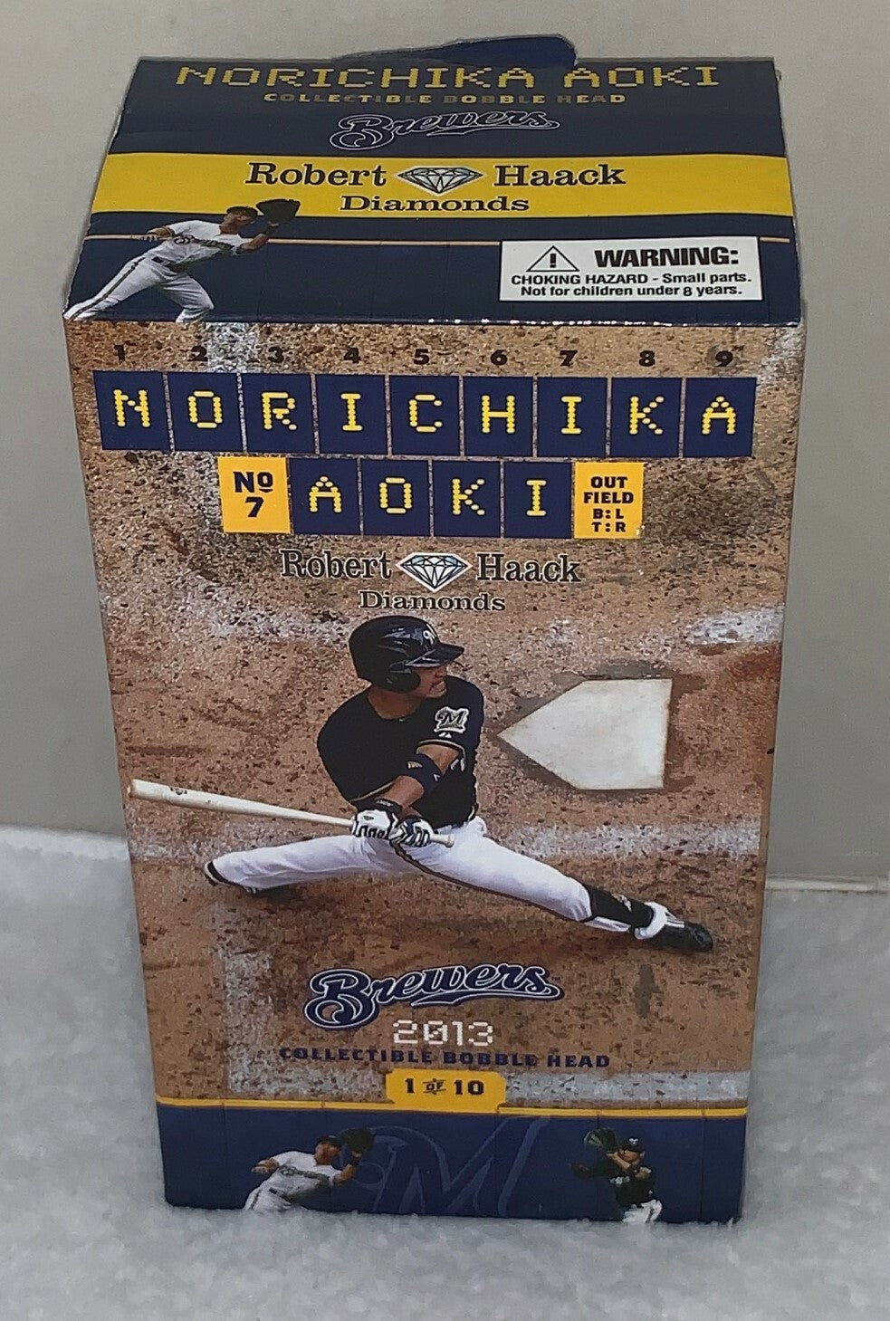 Norichika Aoki Milwaukee Brewers 2013 SGA Bobblehead NIB New in Box