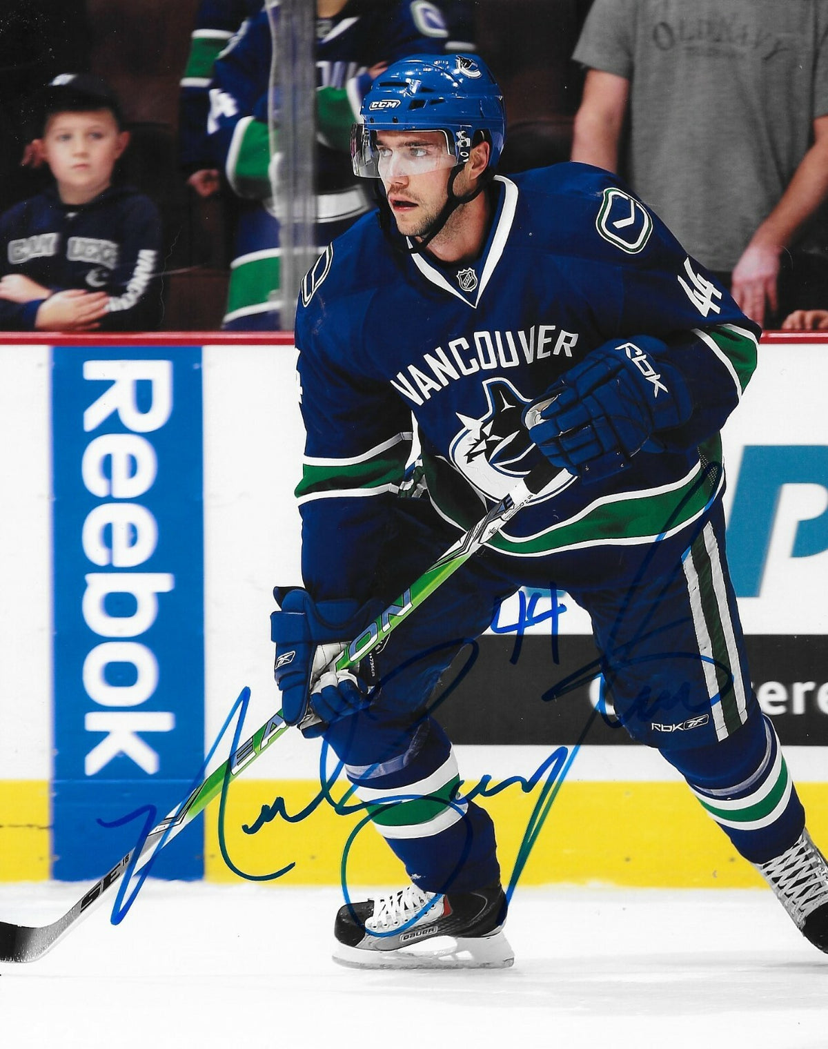 Nolan Baumgartner signed Vancouver Canucks 8x10 photo autographed 2