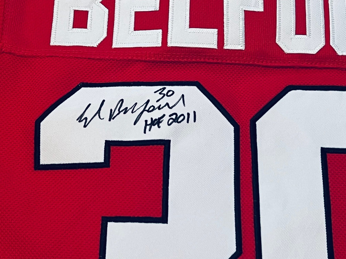 Ed Belfour signed Chicago Blackhawks jersey autographed With HOF Inscription JSA