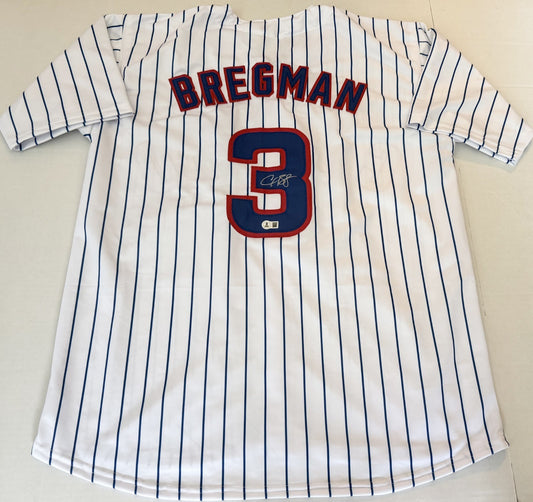 Alex Bregman Chicago Cubs signed Custom jersey autographed Beckett Witnessed