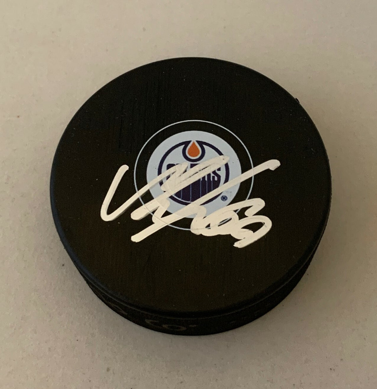 Markus Granlund signed Edmonton Oilers Puck autographed 