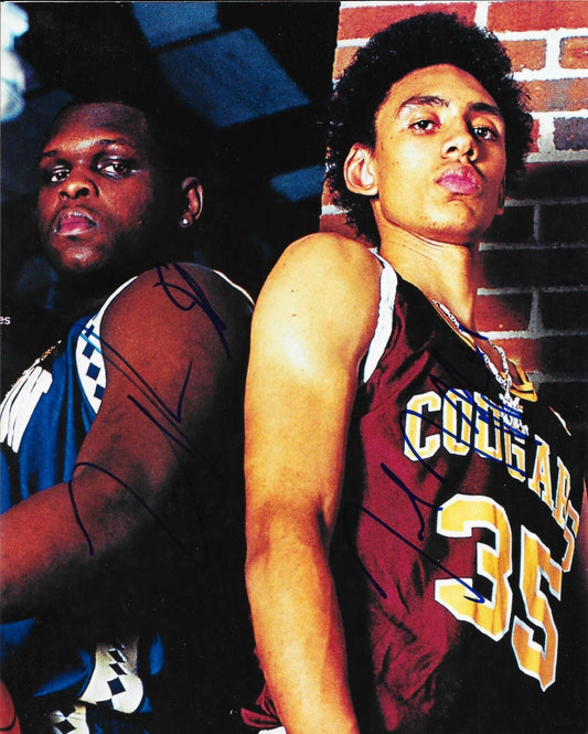 Zach Randolph & Jared Jeffries signed High School 8x10 photo autographed