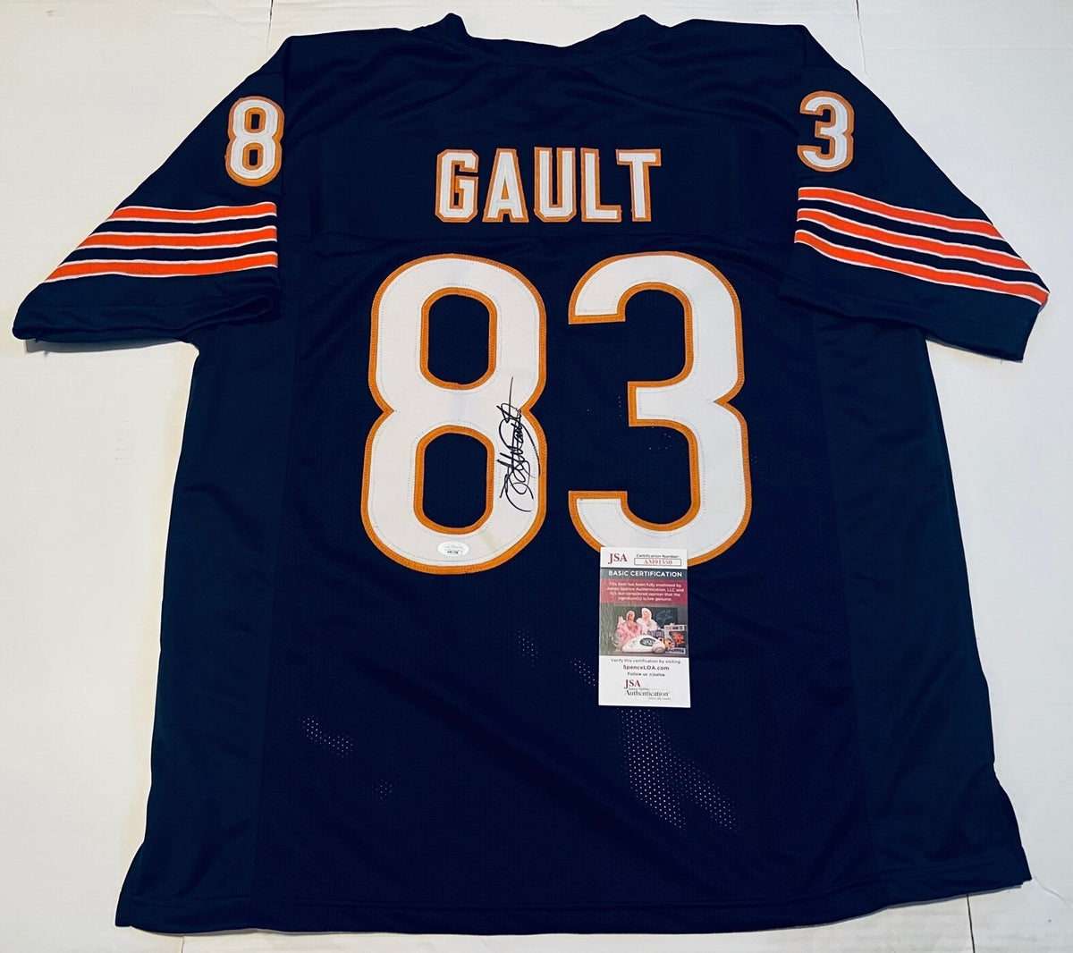 Willie Gault Chicago Bears signed Custom jersey autographed JSA