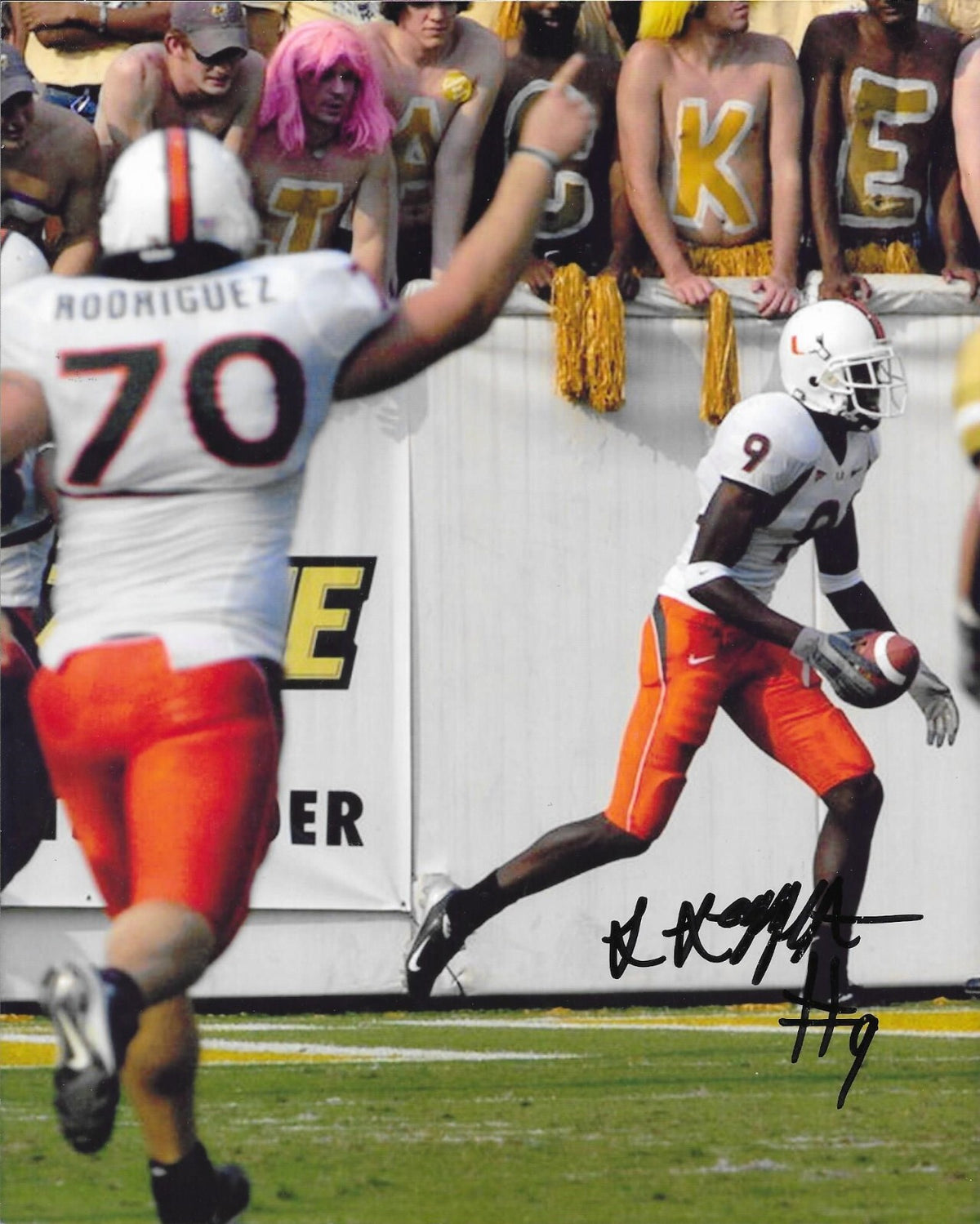 Lance Leggett signed Miami Hurricanes 8x10 photo autographed Canes