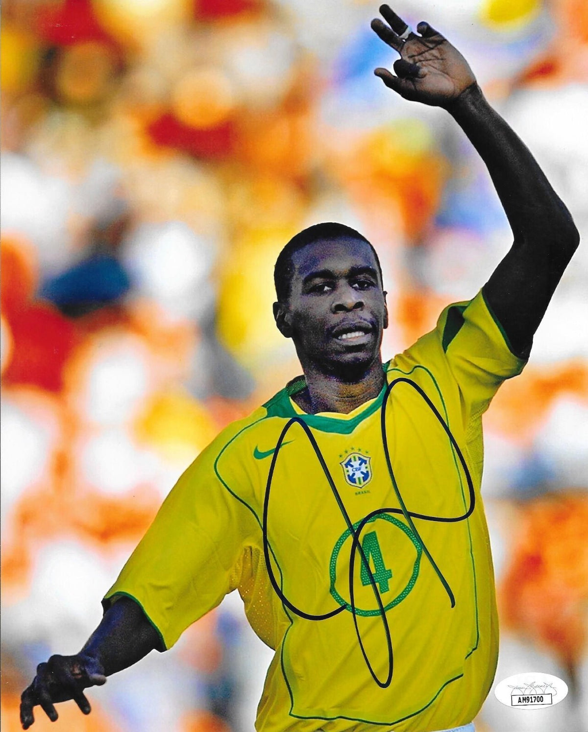 Juan Silveira dos Santos signed Brazil Soccer 8x10 photo autographed 3 JSA