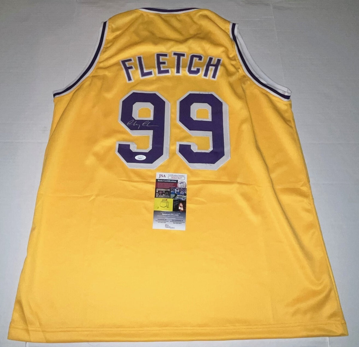 Chevy Chase signed Custom Fletch Basketball Jersey autographed LA Lakers JSA