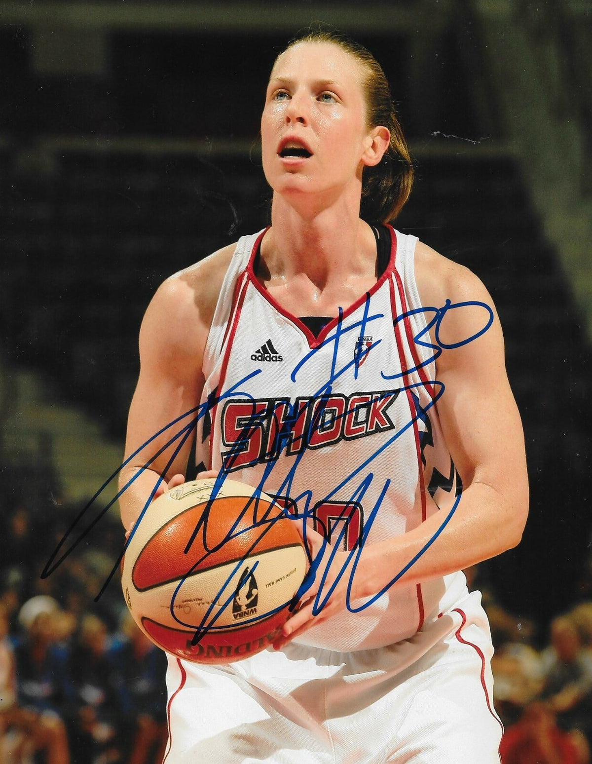 Katie Smith New York Liberty signed Detroit Shock 8x10 photo HOF WNBA 2