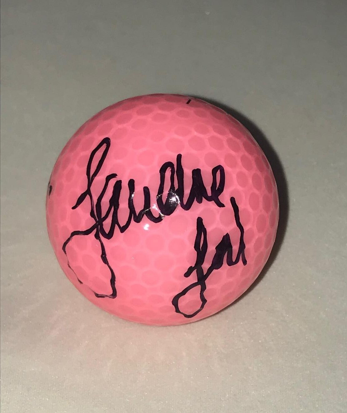 Sandra Gal signed Pink Wilson Hope Golf Ball autographed LPGA Germany 