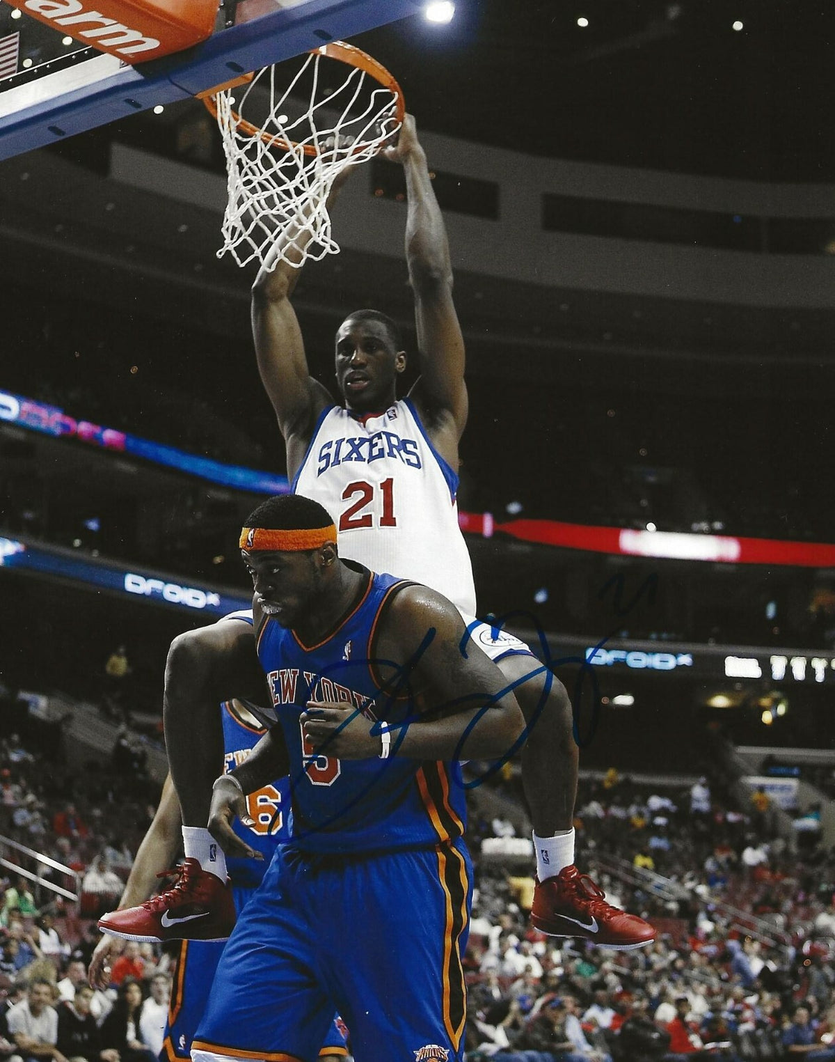 Thaddeus Young signed Philadelphia 76ers 8x10 photo autographed 
