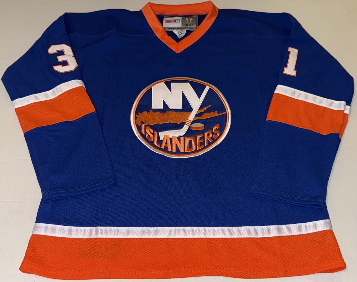 Billy Smith signed New York Islanders jersey W/ HOF Inscription Beckett Witness