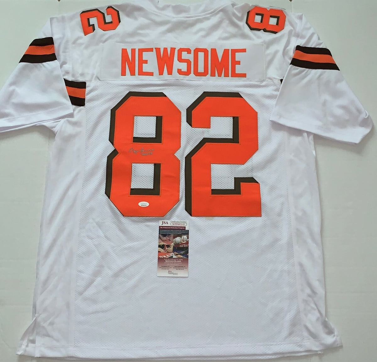 Ozzie Newsome Cleveland Browns signed jersey autographed JSA Witnessed