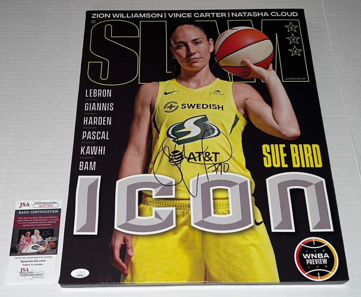 Sue Bird Seattle Storm signed Slam Cover 16x20 Stretched Canvas autographed JSA