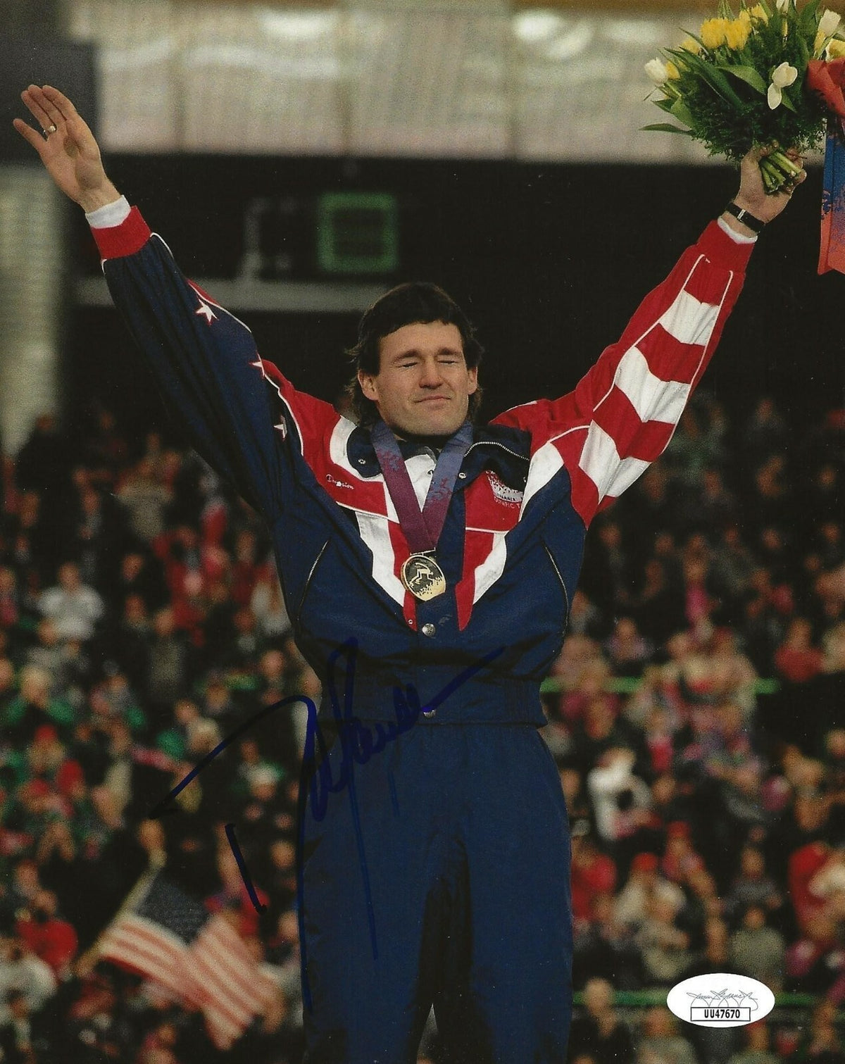Dan Jansen USA Gold Speed Skater signed 8x10 photo autographed Olympics JSA
