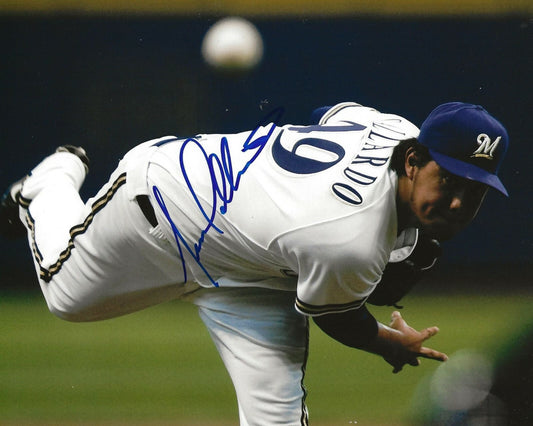Yovani Gallardo signed Milwaukee Brewers 8x10 photo autographed