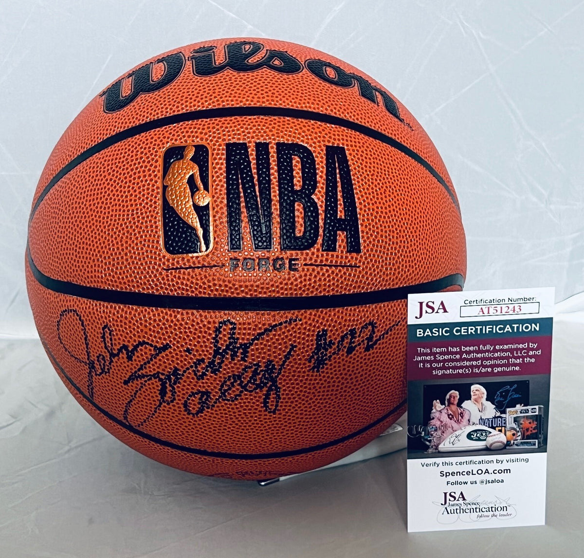 John Salley Pistons Bulls Lakers signed NBA Basketball autographed Proof 2 JSA