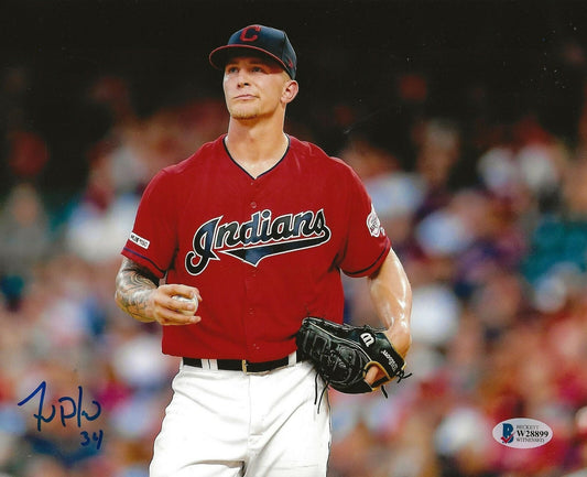 Zach Plesac signed Cleveland Indians 8x10 photo #1 Beckett Witnessed
