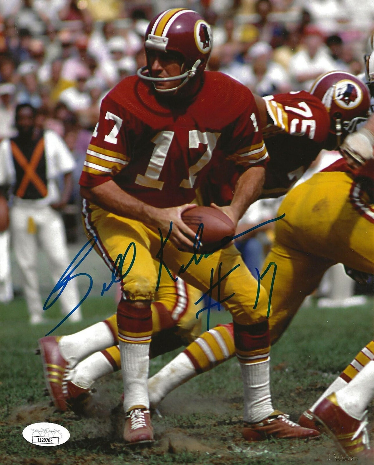 Billy Kilmer signed Washington Redskins 8x10 photo autographed 2 JSA