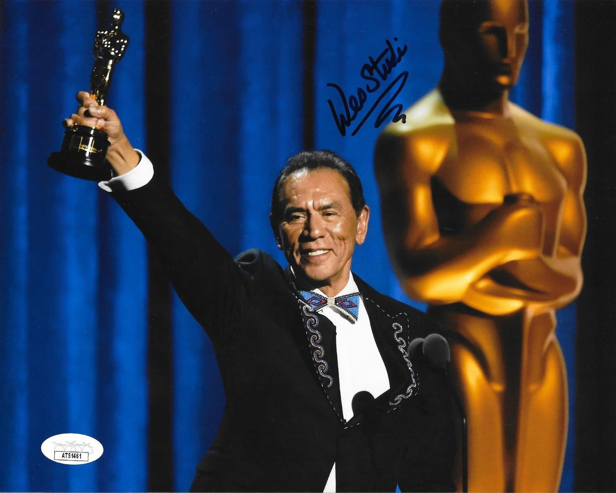 Wes Studi Geronimo Dances with Wolves signed Oscar 8x10 photo autographed JSA