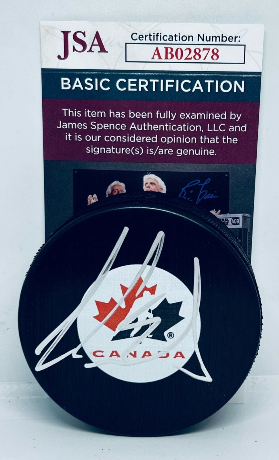 Aaron Ekblad Florida Panthers signed Team Canada Puck autographed JSA