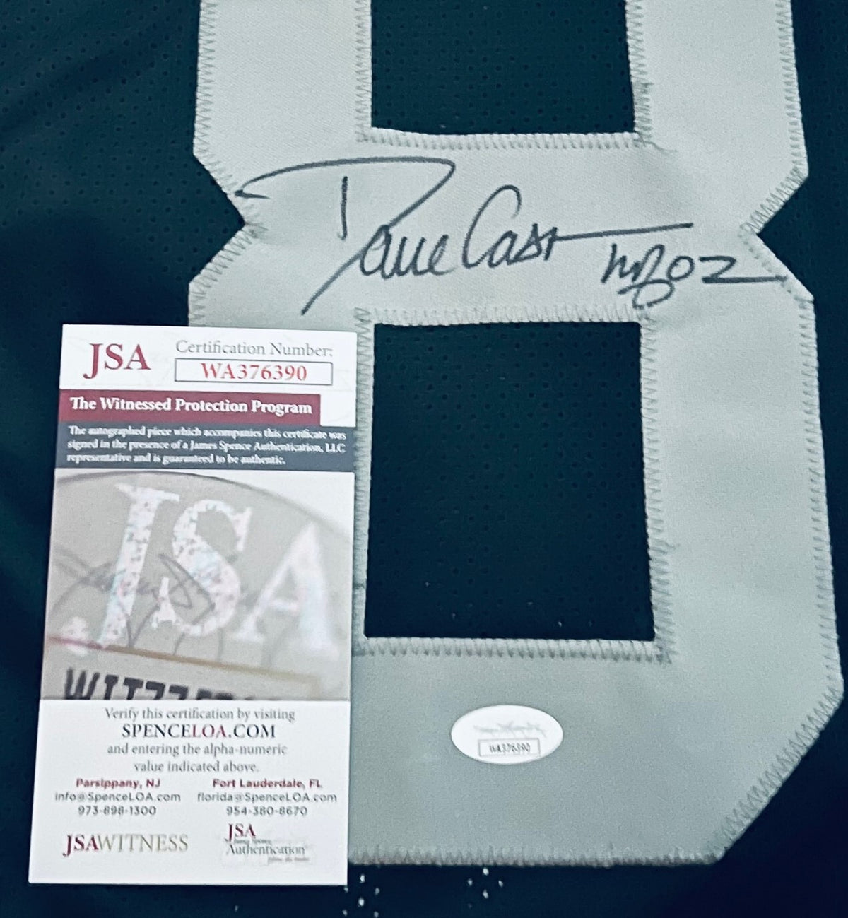 Dave Casper Oakland Raiders signed Custom jersey W HOF Inscription JSA Witnessed