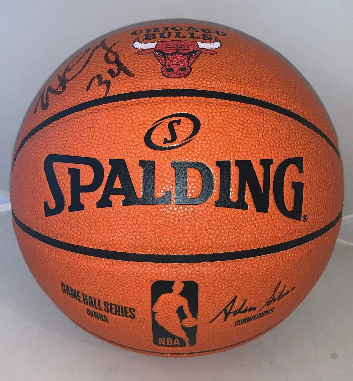 Wendell Carter Jr NBA Replica Game Ball signed Chicago Bulls Logo Basketball JSA