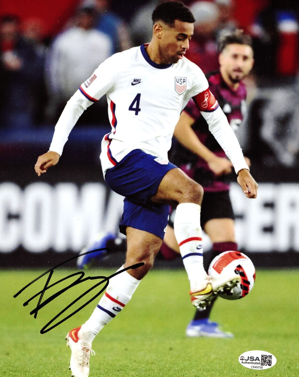 Tyler Adams signed Team USA Soccer 8x10 photo autographed World Cup #8 JSA
