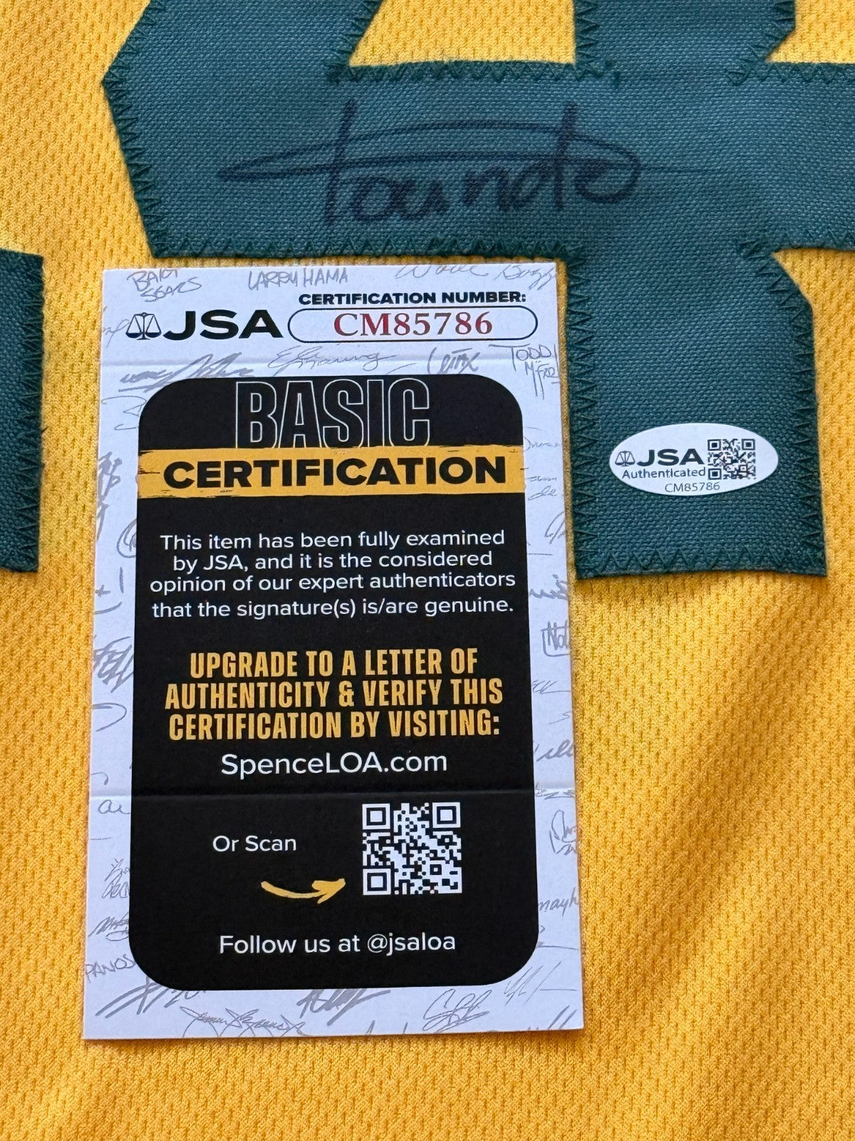 Tounde Yessoufou Baylor Bears signed Custom jersey autographed JSA