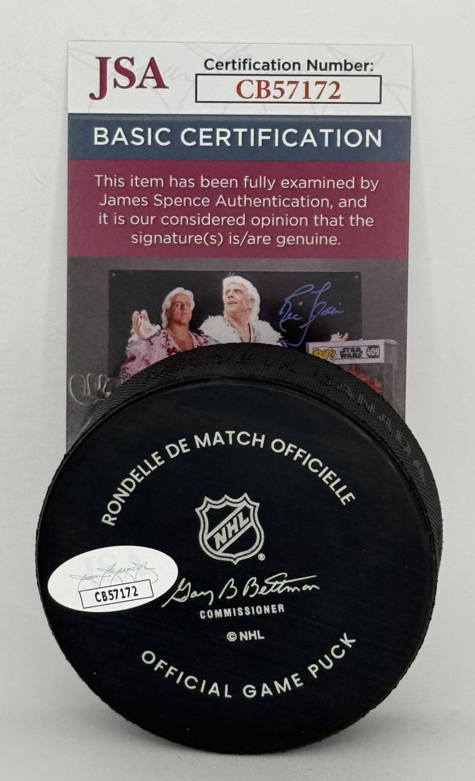 Bo Horvat signed New York Islanders Official Game Puck autographed JSA COA