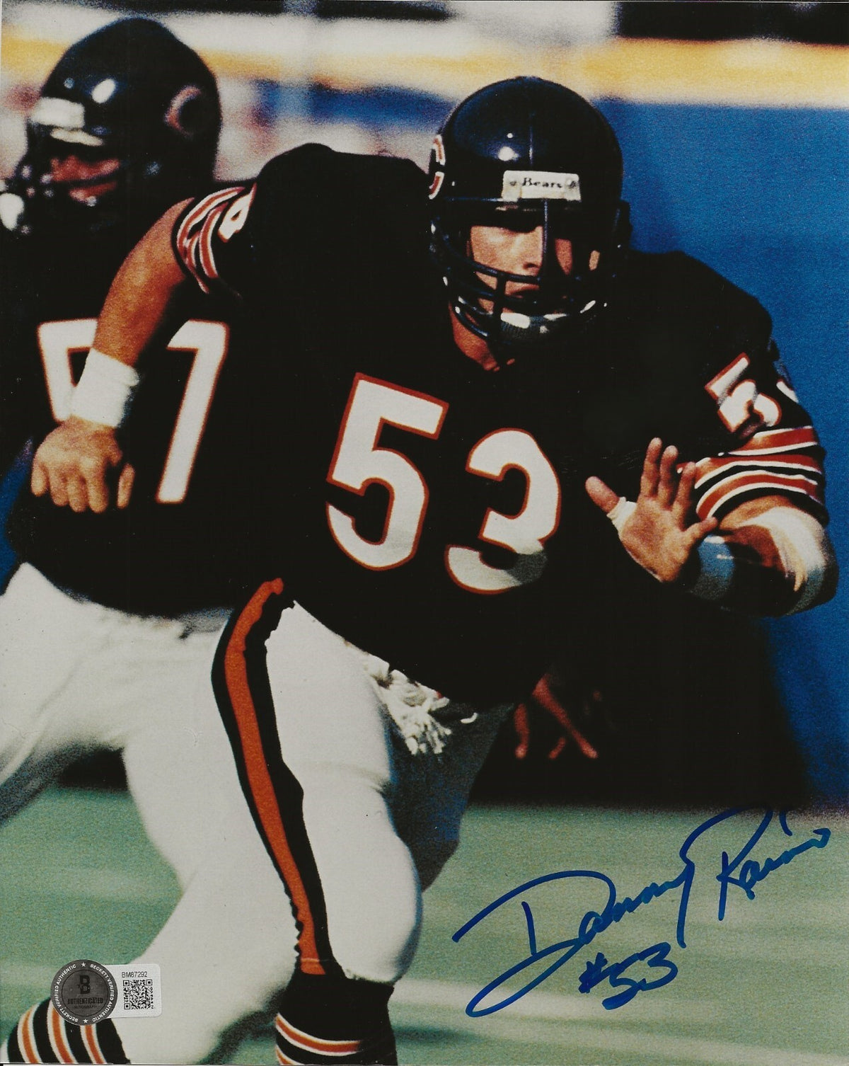 Dan Rains signed Chicago Bears 8x10 photo autographed #2 Beckett COA