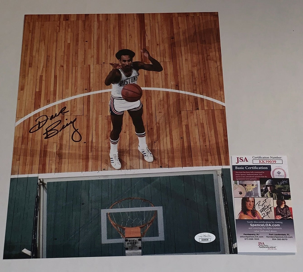 Dave Bing signed Detroit Pistons 11x14 photo autographed JSA