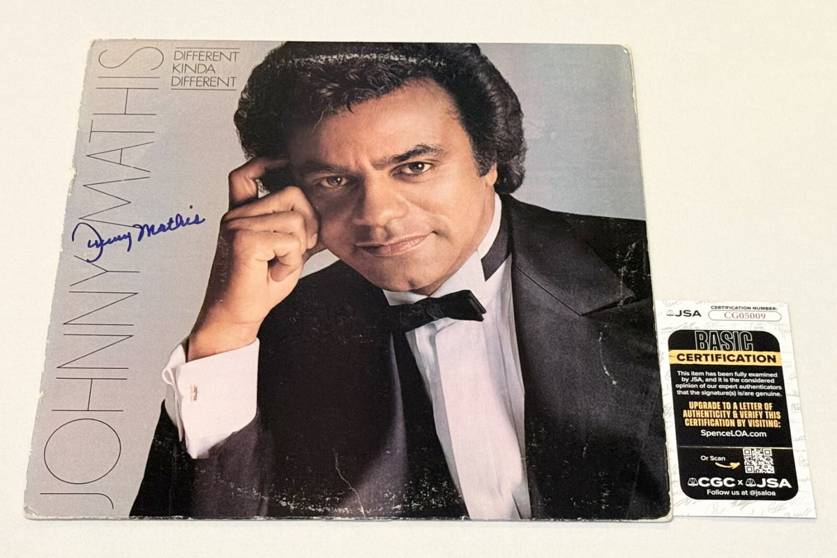Johnny Mathis signed Different Kinda Different Album Vinyl autographed JSA COA