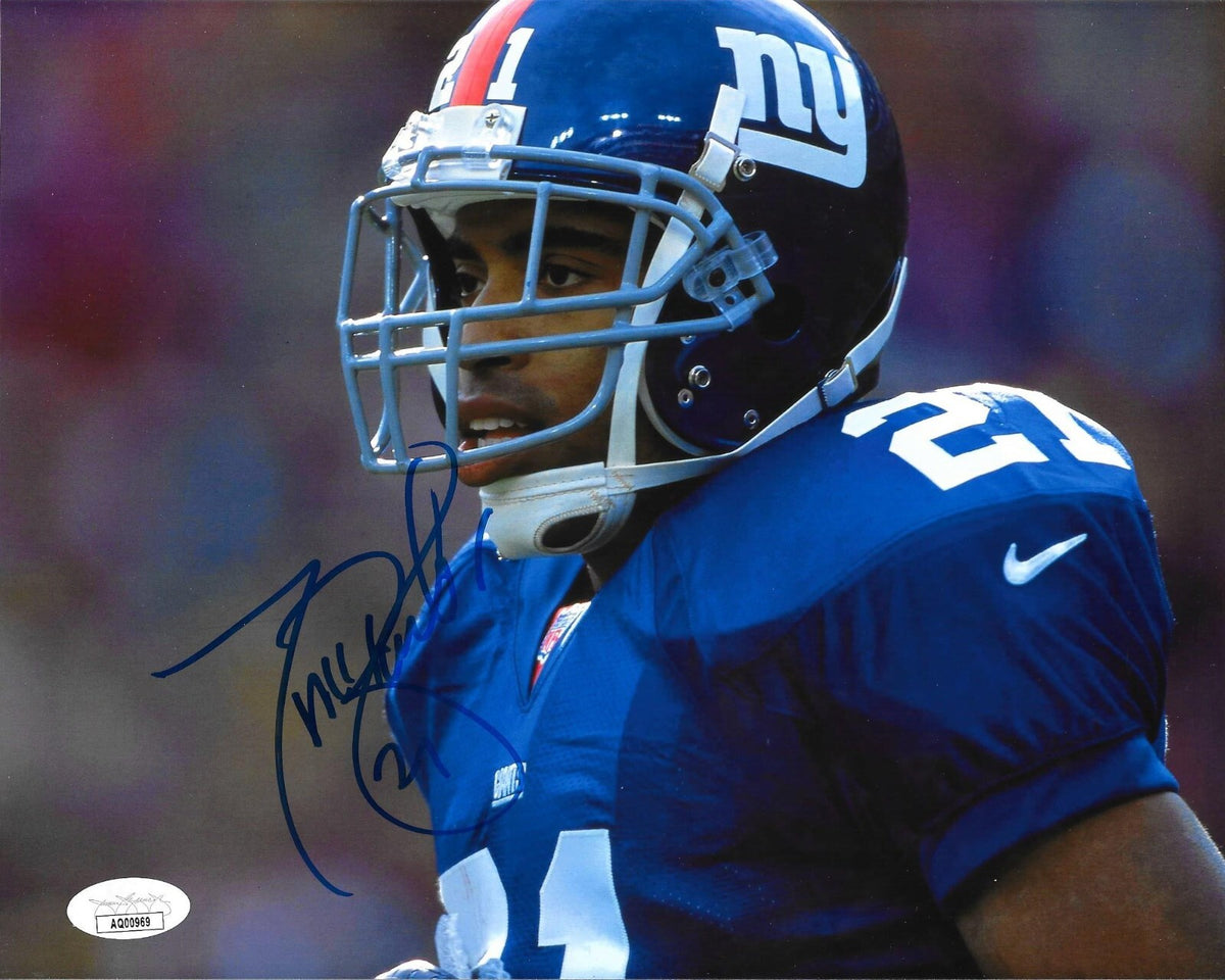 Tiki Barber signed New York Giants 8x10 photo autographed #2 JSA