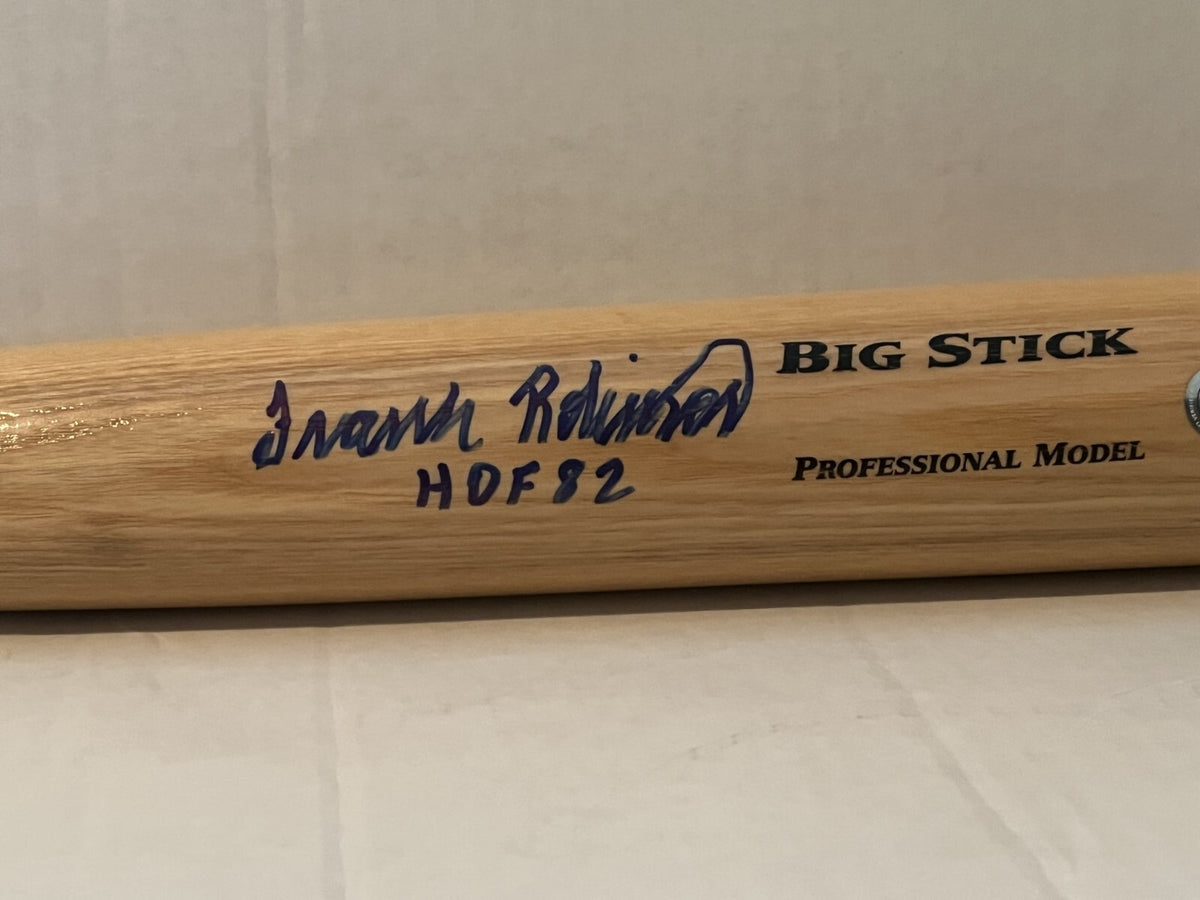 Frank Robinson Orioles Reds signed F/S Rawlings Big Stick Bat W/ HOF Beckett COA