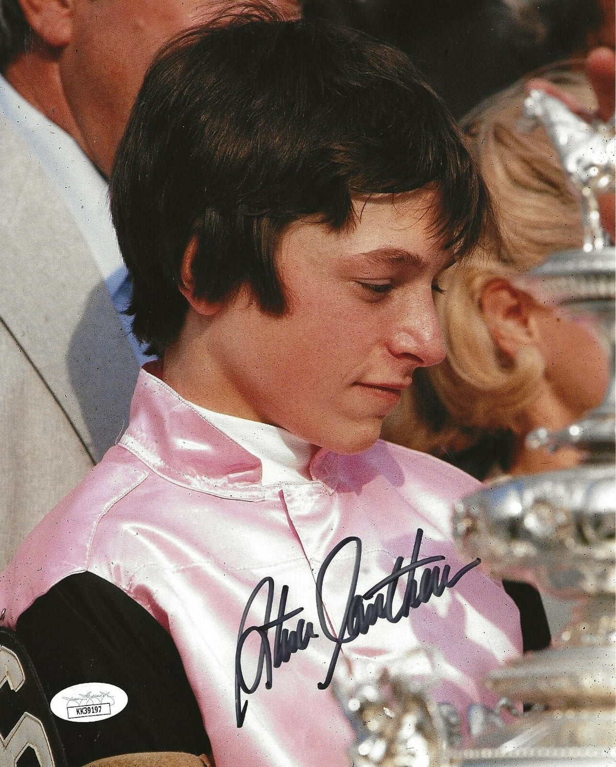 Steve Cauthen Triple Crown Horse Jockey signed 8x10 photo Affirmed 2 JSA