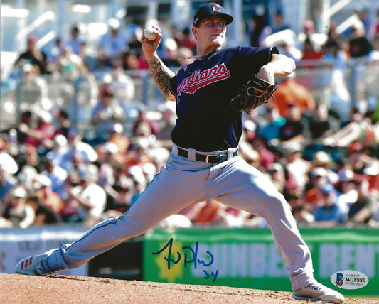 Zach Plesac signed Cleveland Indians 8x10 photo #8 Beckett Witnessed