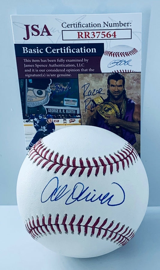 Al Oliver Pittsburgh Pirates signed MLB Baseball Ball autographed JSA