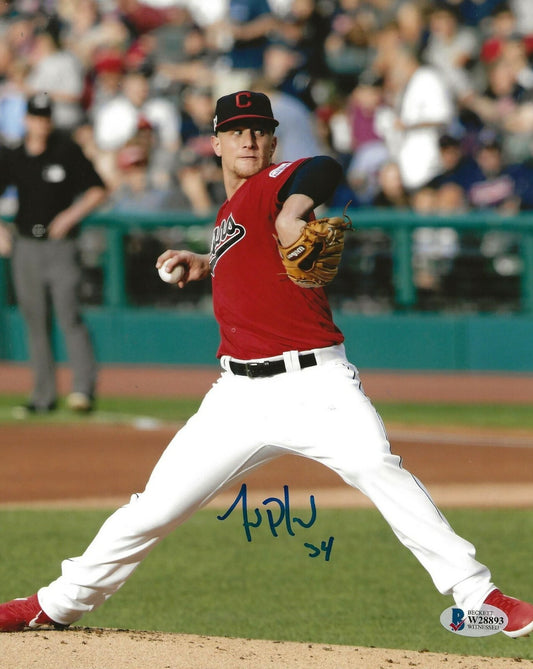 Zach Plesac signed Cleveland Indians 8x10 photo #2 Beckett Witnessed