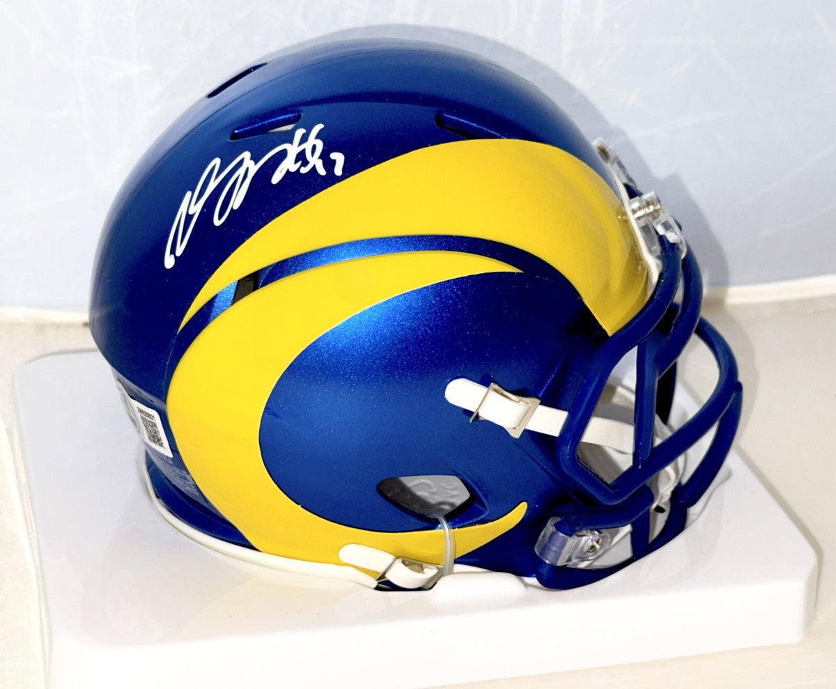 Davante Adams signed Los Angeles Rams mini helmet Beckett Witnessed