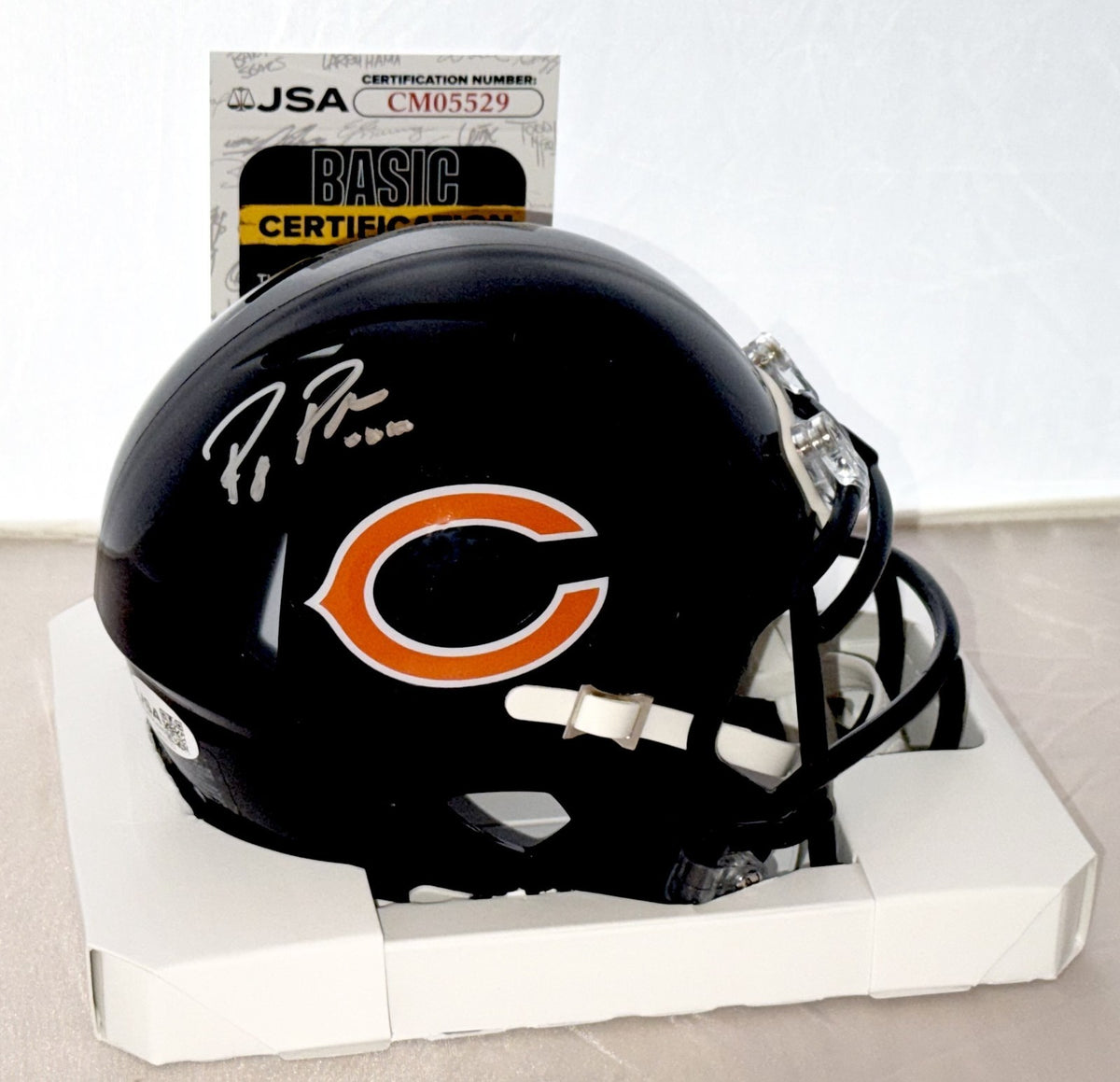 Ryan Poles signed Chicago Bears mini helmet autographed JSA