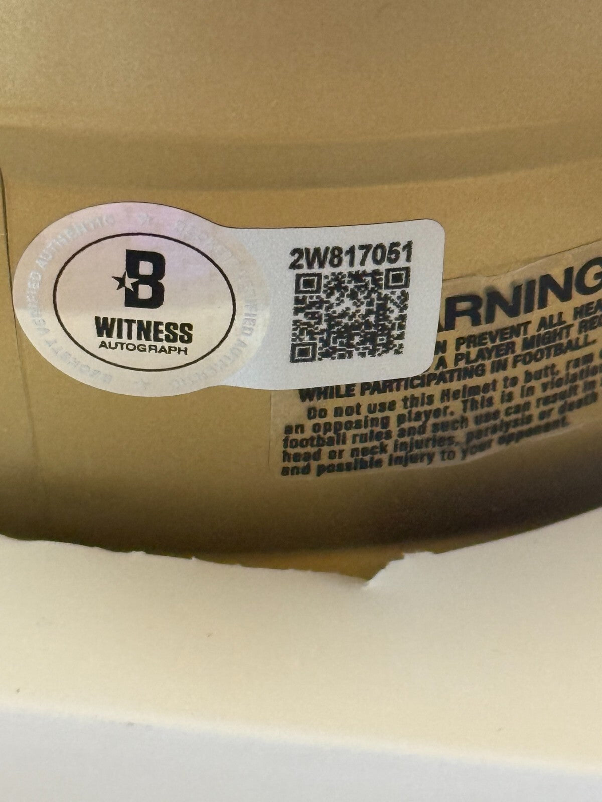 Rudy Ruettiger signed Notre Dame Fighting Irish mini helmet Beckett Witnessed