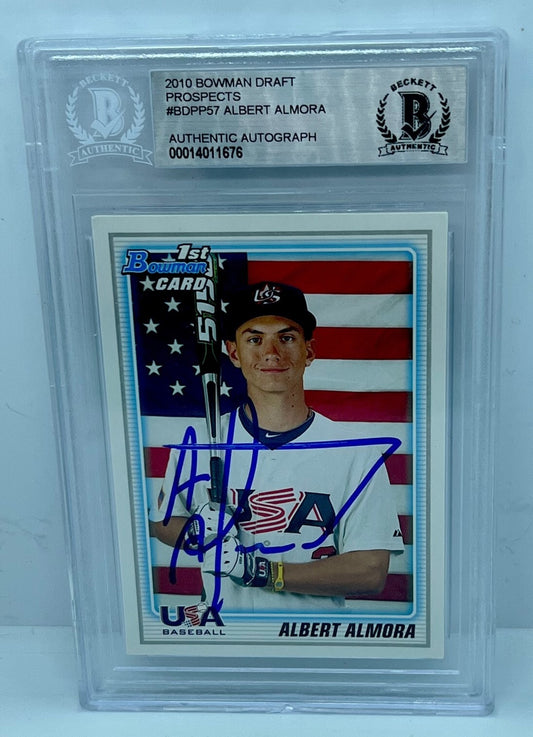 Albert Almora USA signed 2010 Bowman Draft Prospects #BDPP57 Card Beckett