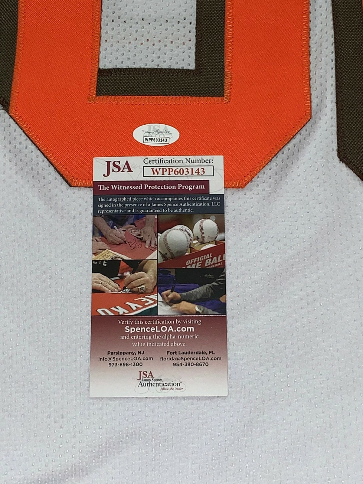 Ozzie Newsome Cleveland Browns signed jersey autographed JSA Witnessed