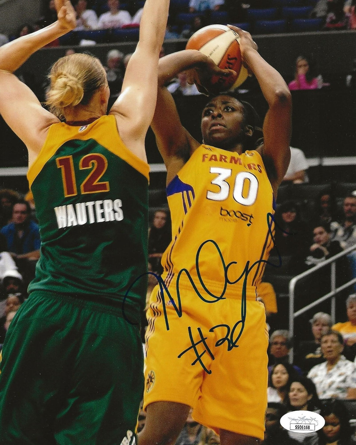 Nneka Ogwumike signed Los Angeles Sparks 8x10 photo autographed LA JSA COA
