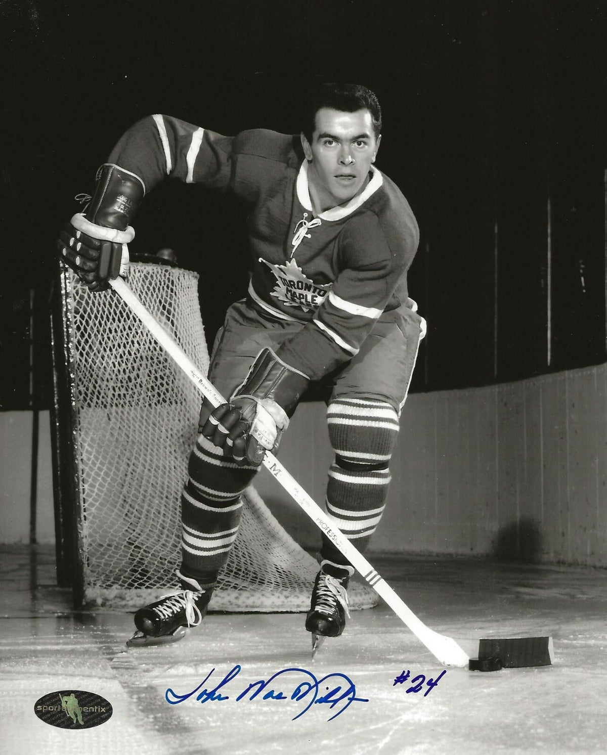 John MacMillan signed Toronto Maple Leafs 8x10 photo autographed 