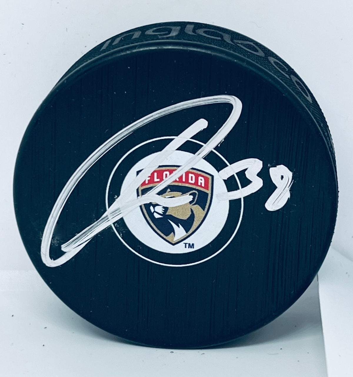 Rudolfs Balcers signed Florida Panthers Puck autographed