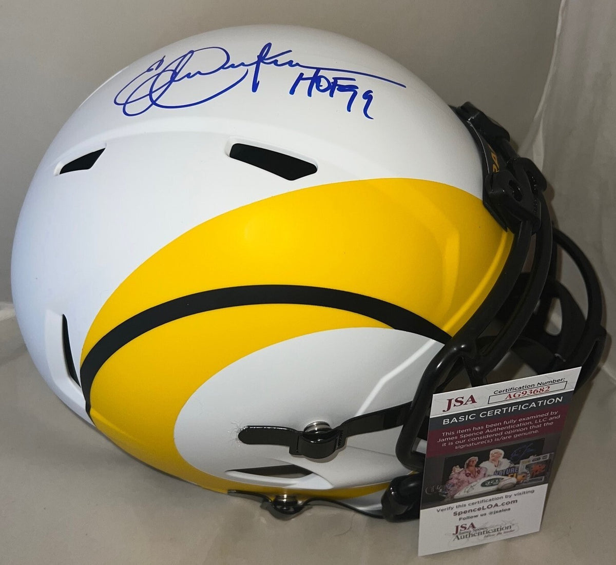 Eric Dickerson signed Rams Lunar Eclipse Full Size Helmet autographed W/ HOF JSA